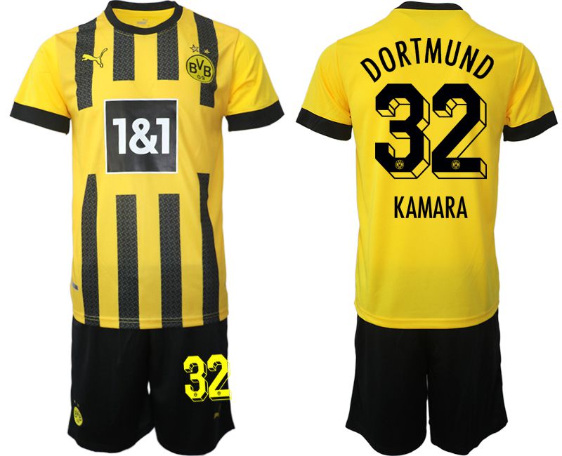 Men 2022-2023 Club Borussia Dortmund home yellow #32 Soccer Jersey